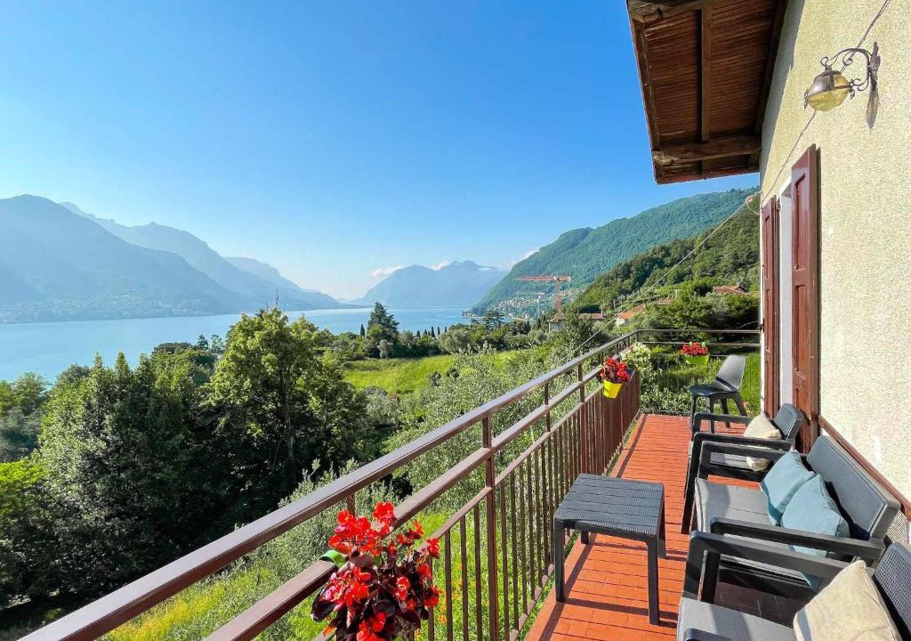 Visgnola Apartment | Appartamento Tivano, balcone con vista lago