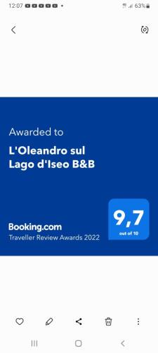 Sulzano Bed & Breakfast | L'Oleandro sul Lago d'Iseo B&B