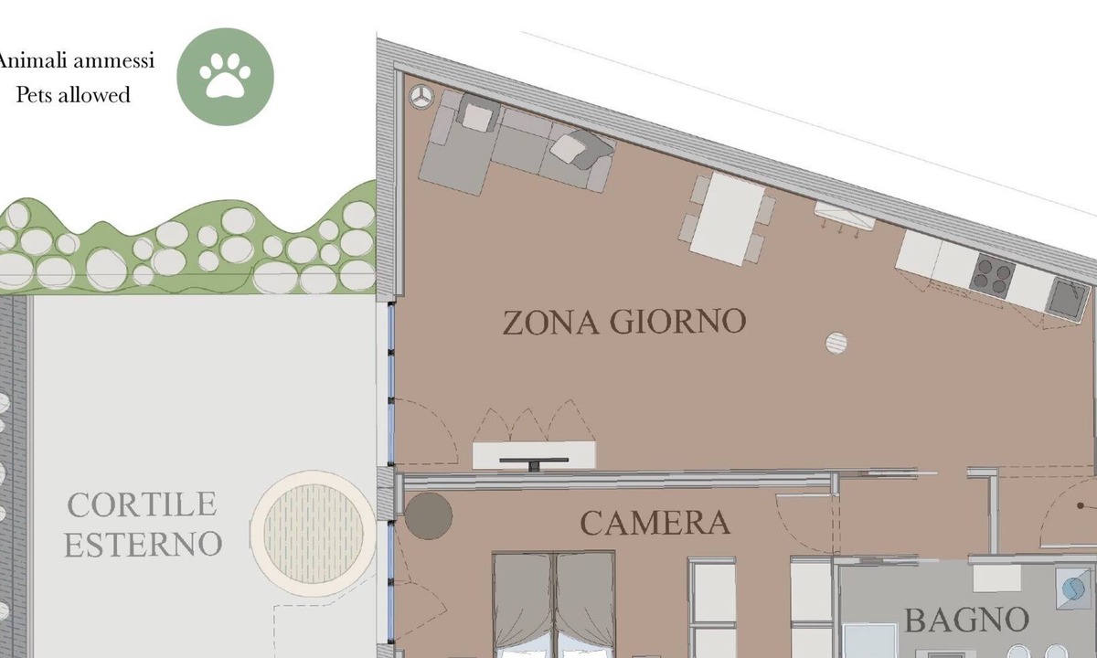 Almenno San Salvatore Apartment | Two-room apartment with terrace and large garden