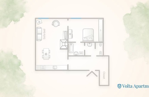 Como City Centre Apartment | 60 m² Apartment ∙ 1 bedroom ∙ 4 guests