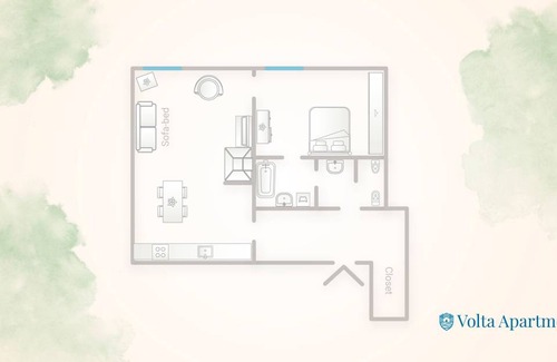 Como City Centre Apartment | 60 m² Apartment ∙ 1 bedroom ∙ 4 guests