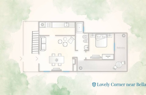 Azzano Apartment | 65 m² Apartment ∙ 1 bedroom ∙ 3 guests