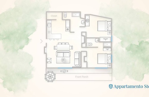 Argegno Apartment | 90 m² Apartment ∙ 2 bedrooms ∙ 4 guests