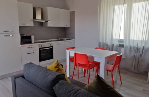 Somma Lombardo Apartment | appartment near Malpensa Airport, double bed and double sofa, bathroom, kitchen