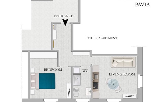 Pavia Apartment | 50 m² Apartment ∙ 1 bedroom ∙ 4 guests