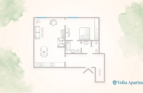 Como City Centre Apartment | 60 m² Apartment ∙ 1 bedroom ∙ 4 guests