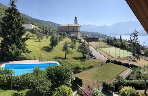 Azzano Apartment | Como Lake view from olive garden, balcony and pool