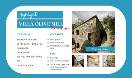 Corniglia Villa | Villa Olive Mill Terra Rossa