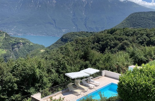 Prabione House | Villa over Lake Garda dream panorama with private pool in Tignale