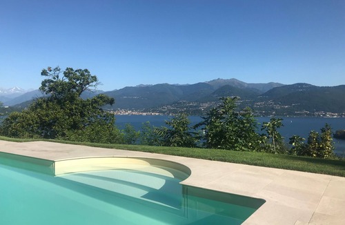 Laveno Mombello House | Villa with pool and spectacular lake view, quiet, 1 hour from Milan