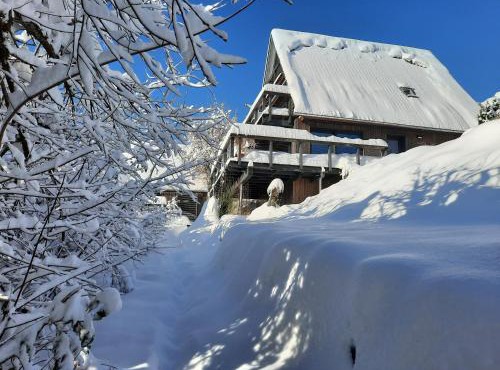 Haus mit Bergblick